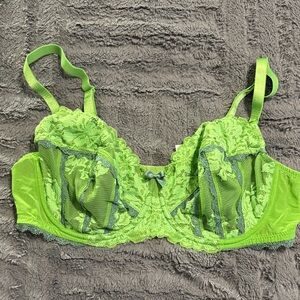 Adore Me Vibrant Green Lace Bra